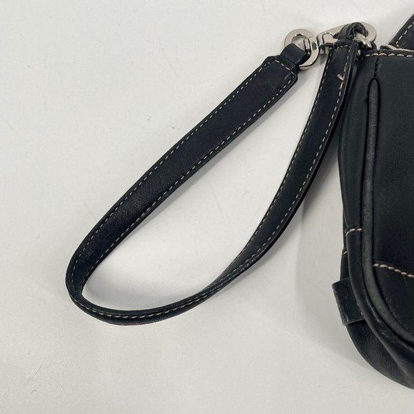 Vintage Coach G2K-7785 Hampton Black Leather Demi Baguette Handbag Purse - Picture 2 of 7